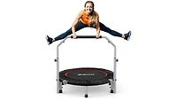 Bcan Foldable Mini Trampoline, 330lbs Fitness Rebounder with Adjustable Foam Handle for Indoor/Garden Workout