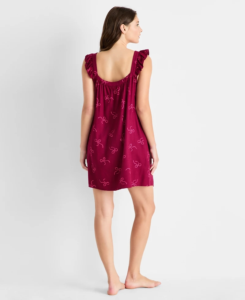 State of Day Women's Ruffled Flannel Chemise, Macy's Exclusive
