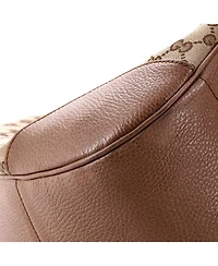 Pre-Owned Gucci Large Bree Hobo Gg Canvas with Leather