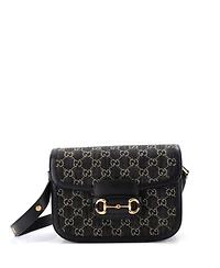 Pre-Owned Gucci Small Horsebit 1955 Shoulder Bag Gg Denim