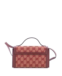 Pre-Owned Gucci Mini Padlock Top Handle Bag Gg Canvas with Leather
