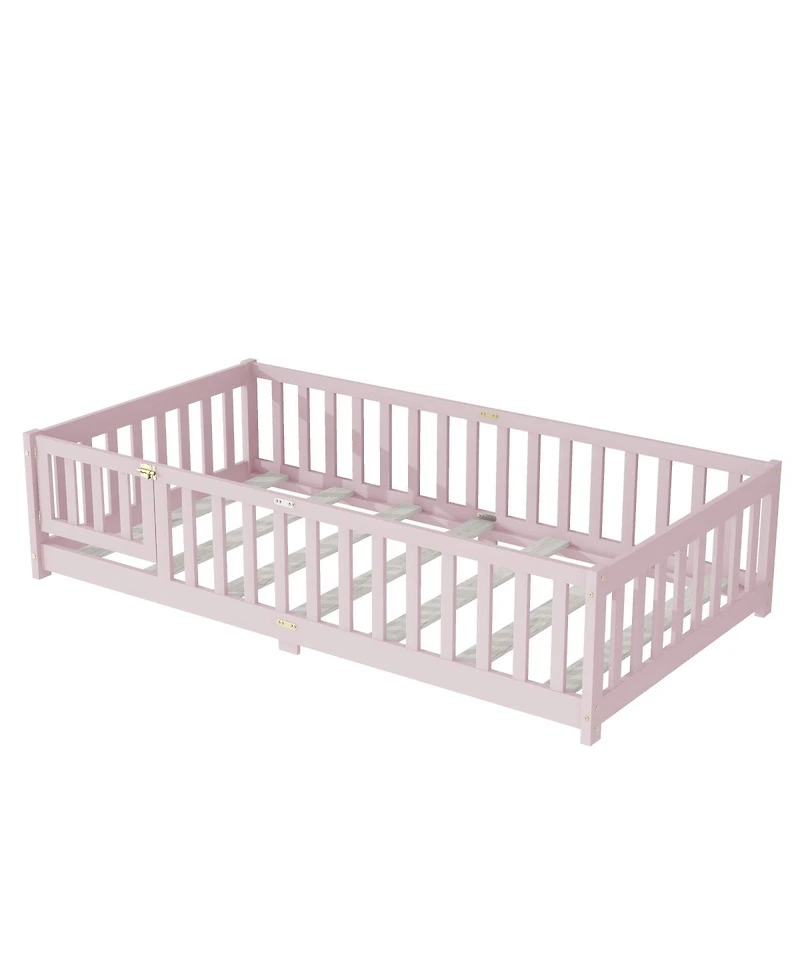 Streamdale Furniture Floor Bed with Fence and Door