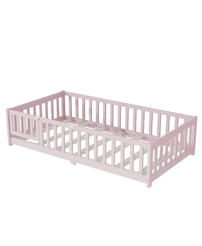 Streamdale Furniture Floor Bed with Fence and Door