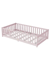 Streamdale Furniture Floor Bed with Fence and Door