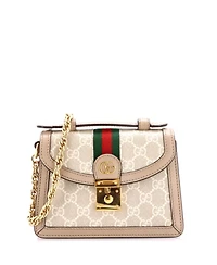 Pre-Owned Gucci Mini Ophidia Flap Top Handle Bag Gg Coated Canvas