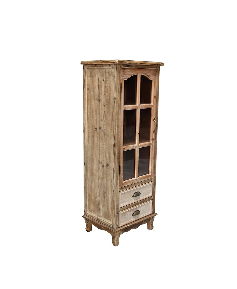 Streamdale Furniture Rustic Wooden Storage Cabinet with Cutout Door and 3 Drawers