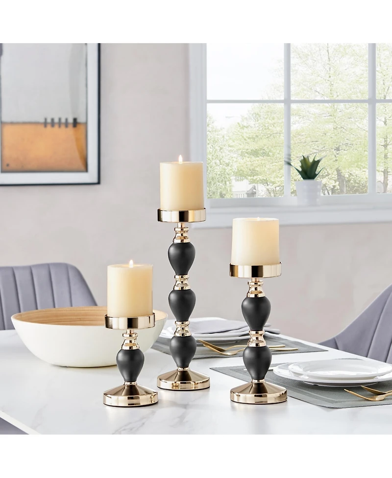 Danya B Talia Candlestick Taper 3-Piece Candle Holders Set