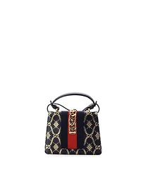 Pre-Owned Gucci Mini Sylvie Top Handle Bag Printed Leather