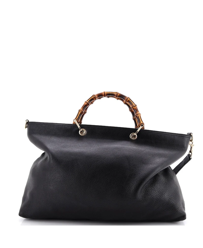 Pre-Owned Gucci Large Bamboo Shopper Tote Leather
