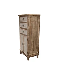 Streamdale Furniture Wooden Storage Cabinet with Cutout Door and 3 Drawers