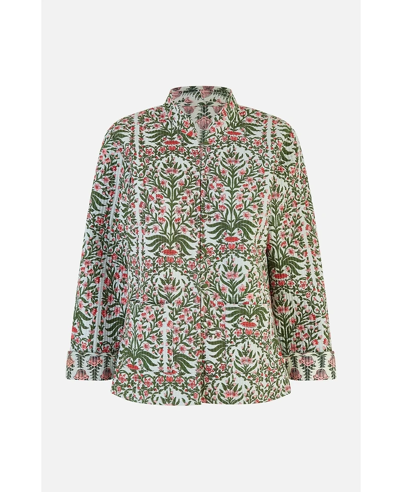 Yumi Women's Long Sleeve Reversible Quilted Jacket