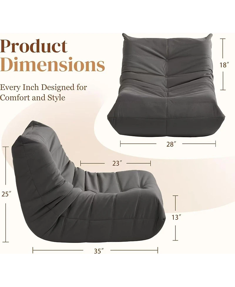 Streamdale Furniture Luxury Microfiber Accent Chair with Button-Tufted Detail