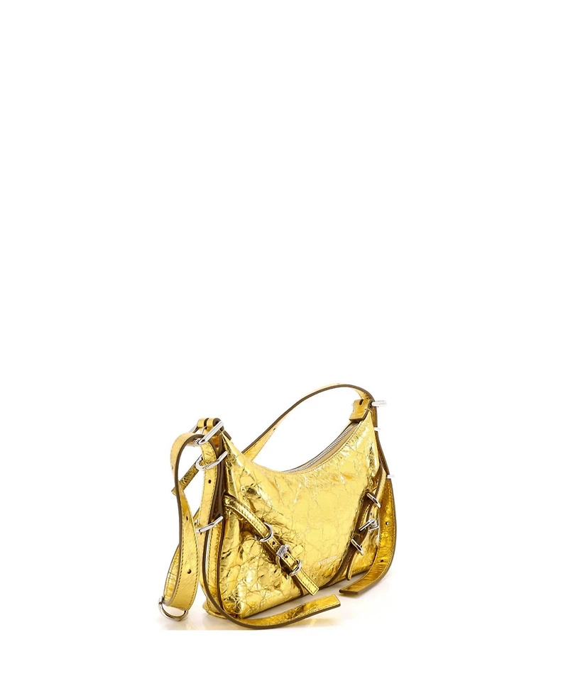 Pre-Owned Givenchy Mini Voyou Shoulder Bag Metallic Leather