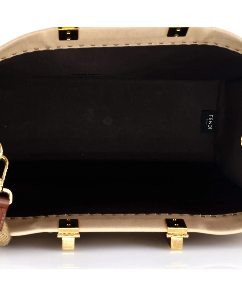 Pre-Owned Fendi Medium Sunshine Shopper Tote Canvas