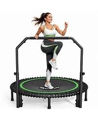 Bcan Bt2 Mini Rebounder Trampoline With Handle Bungee Fitness Adjustable Quiet