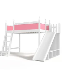 Streamdale Furniture Bed with Storage, Wardrobe, and Slide, Solid Wood