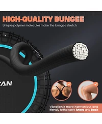 Bcan BT2 40 Inch Mini Rebounder Trampoline with Handle, 450 Lbs Capacity, Bungee Fitness, Adjustable and Quiet