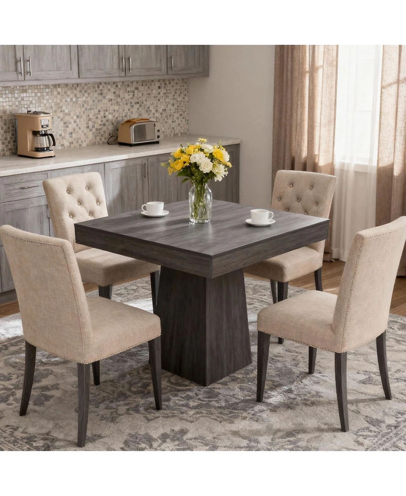 gaomon 31.5" Modern Wood Farmhouse Kitchen Square Dining Table for Kitchen, Living Room, Cafe, Apartment, Small Spaces