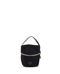 Pre-Owned Prada Mini Petit Sac Bucket Bag Re-Nylon and Nappa Leather
