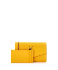 Pre-Owned Saint Laurent Uptown Chain Wallet Leather