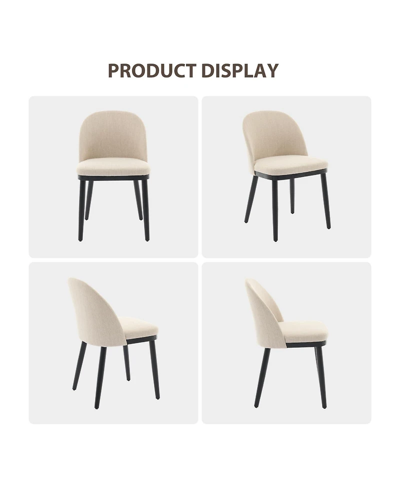 gaomon Wooden Dining Chairs Set of,Modern Fabric Upholstered Dining Room Chair