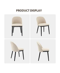 gaomon Wooden Dining Chairs Set of,Modern Fabric Upholstered Dining Room Chair
