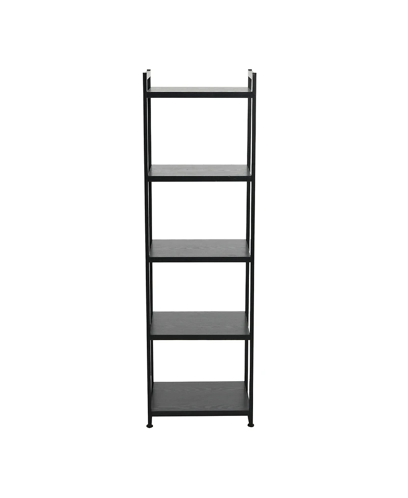 Household Essentials Jamestown 5 Shelf Open Storage Bookshelf