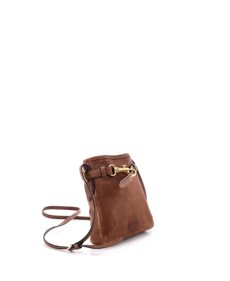 Pre-Owned Miu Miu Mini Aventure Pouch Leather