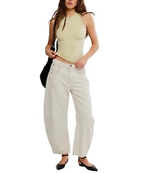 Free People Women's Striped Crew Neck Tank Top