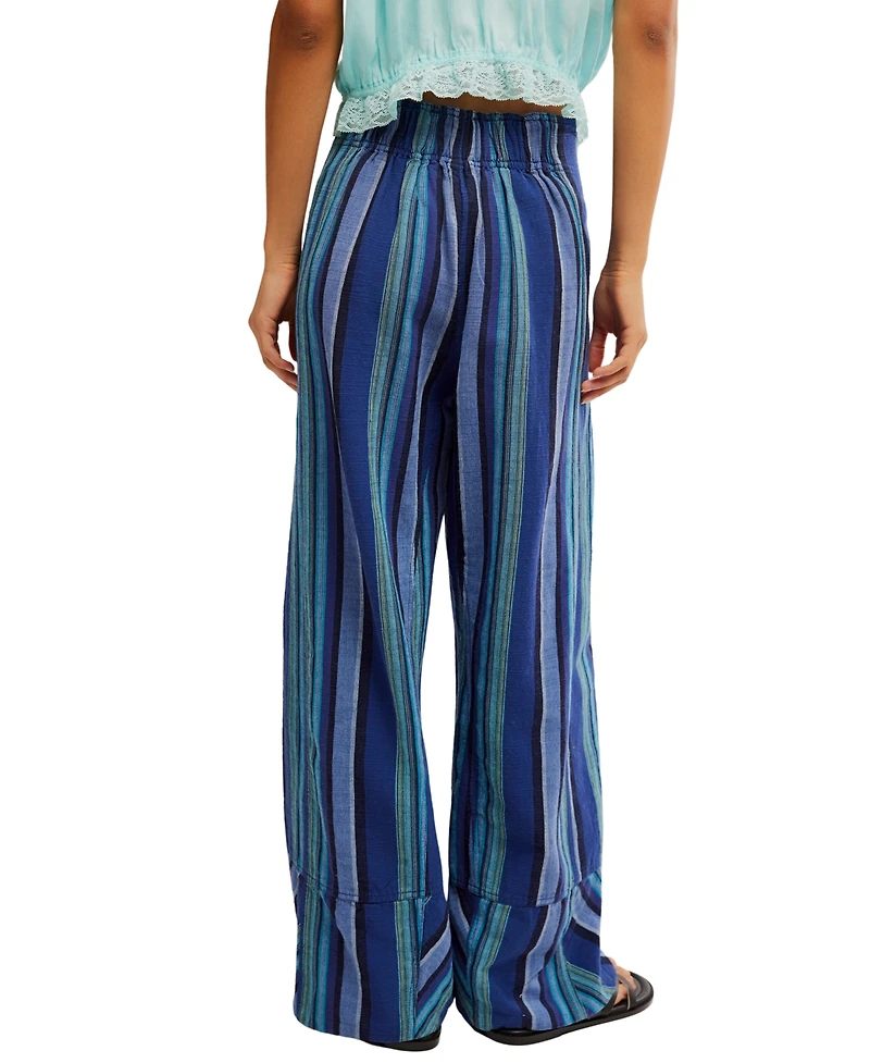 Free People Women's Days End Solar Stripe Wide-Leg Pants