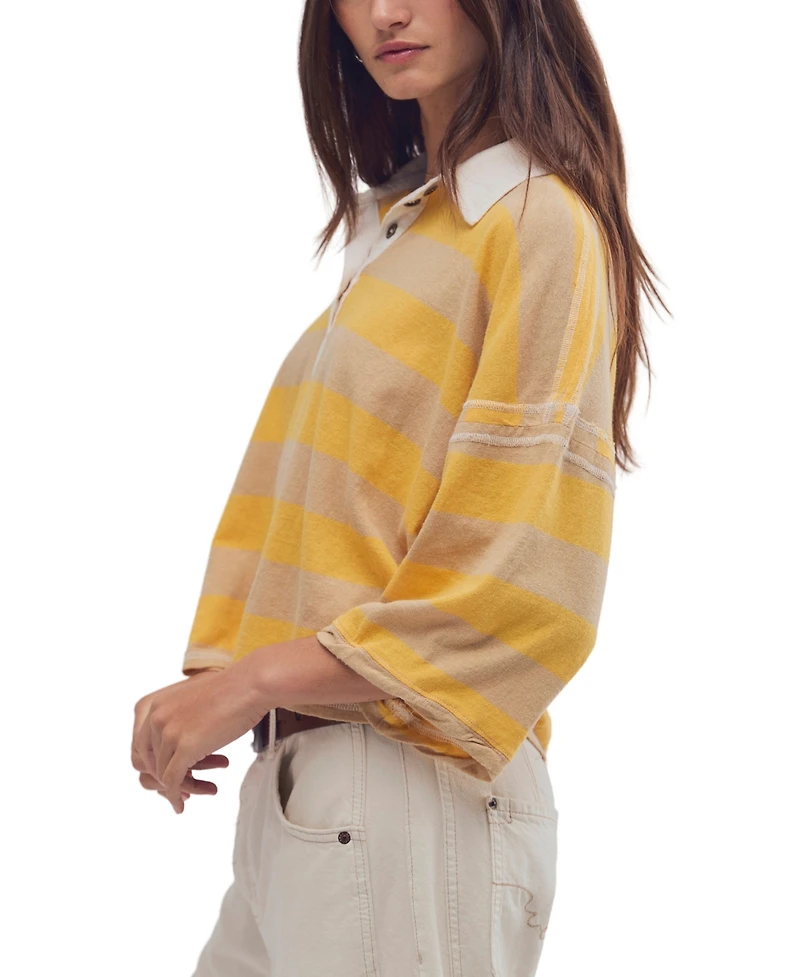 Free People Women's Auggie Collared Oversized T-Shirt