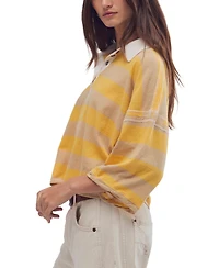 Free People Women's Auggie Collared Oversized T-Shirt