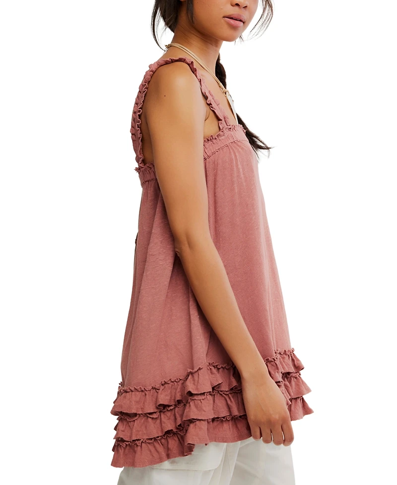 Free People Women's Cotton-Blend Spring Tide Tunic Top