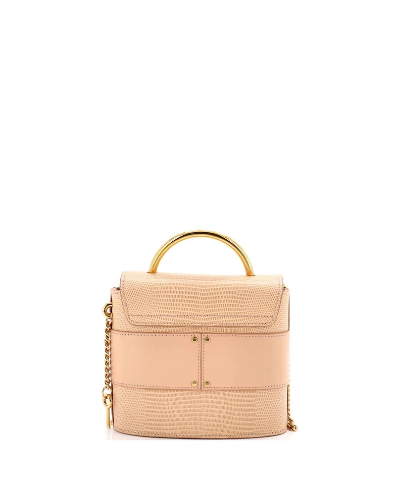 Pre-Owned Chloe Small Aby Lock Bag Embossed Leather