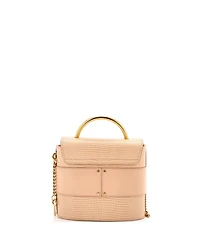 Pre-Owned Chloe Small Aby Lock Bag Embossed Leather