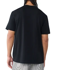 True Religion Men's Checkered Buddha Short-Sleeve T-Shirt