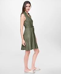 Dkny Women's Sleeveless Button-Front Shirt Dress