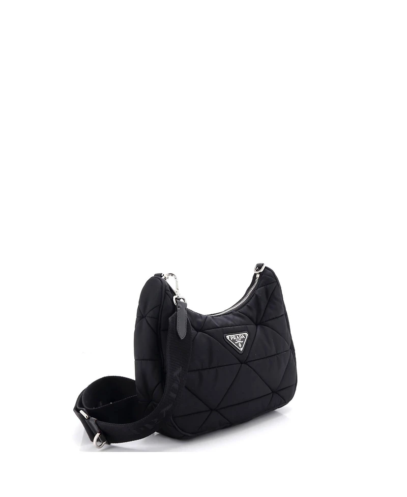 Pre-Owned Prada Small Re-Edition Shoulder Bag Quilted Tessuto