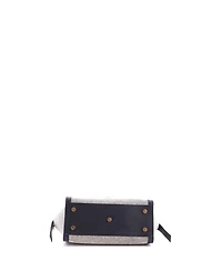 Pre-Owned Saint Laurent Baby Monogram Cabas Downtown Tweed and Leather