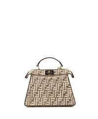 Pre-Owned Fendi Small Peekaboo ISeeU Bag Zucca Tapestry