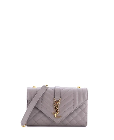 Pre-Owned Saint Laurent Small Classic Monogram Envelope Satchel Mixed Matelasse Leather