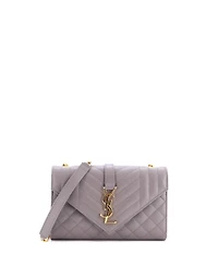 Pre-Owned Saint Laurent Small Classic Monogram Envelope Satchel Mixed Matelasse Leather