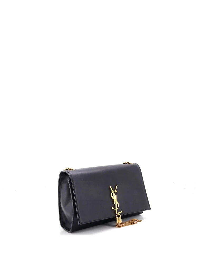 Pre-Owned Saint Laurent Medium Classic Monogram Tassel Crossbody Bag Leather