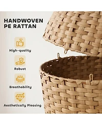 PawHut Hidden Cat Litter Box Enclosure Decorative Rat Cat Litter Box