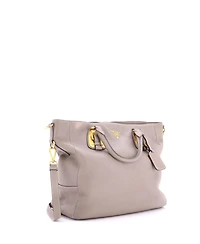 Pre-Owned Prada Large Side Zip Convertible Tote Vitello Daino