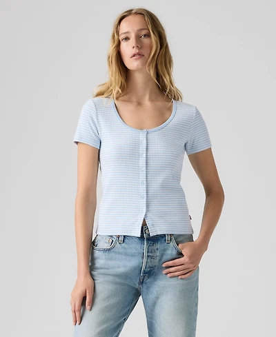 Levi's Women's Austen Button-Up Short-Sleeve Top