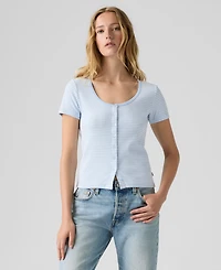Levi's Women's Austen Button-Up Short-Sleeve Top