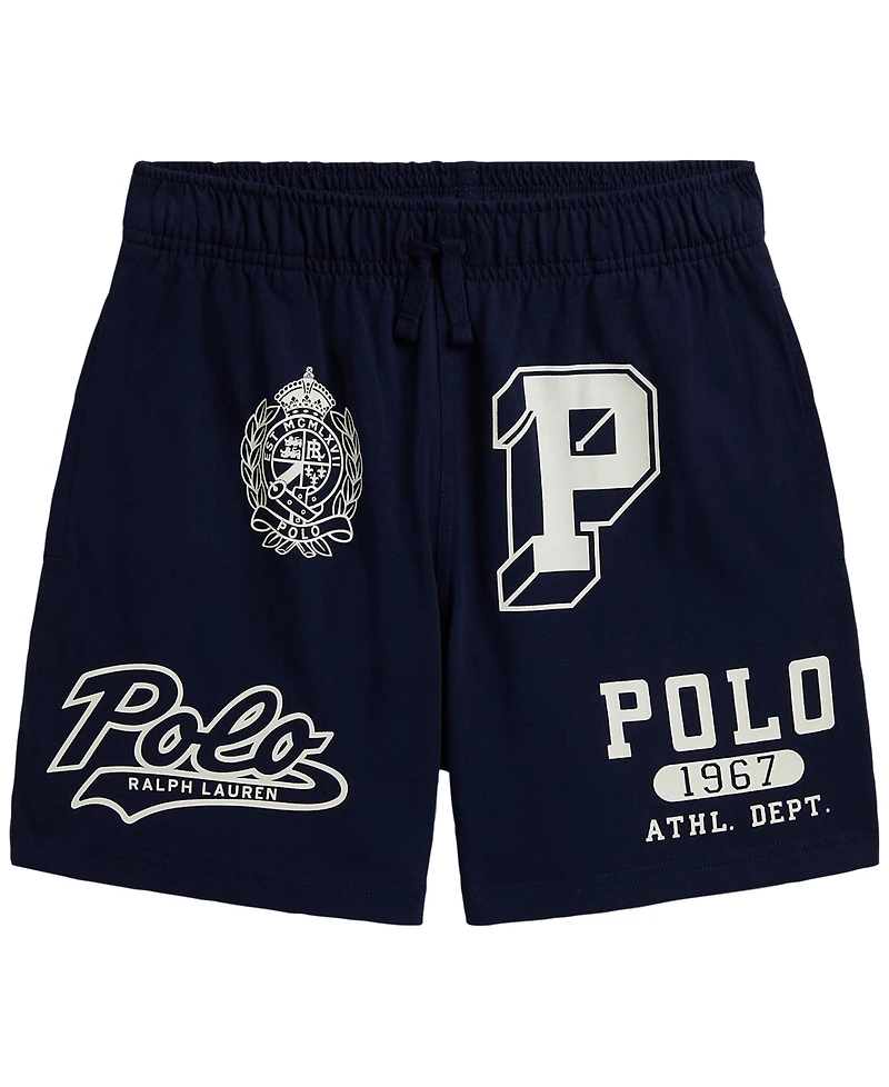 Polo Ralph Lauren Boys' 8-20 Cotton Jersey Graphic Shorts