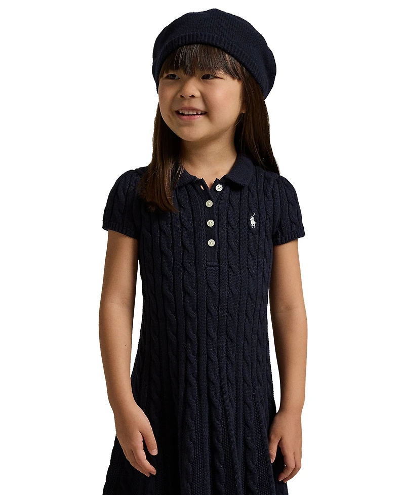 Polo Ralph Lauren Toddler and Little Girls Cable-Knit Cotton Sweater Dress
