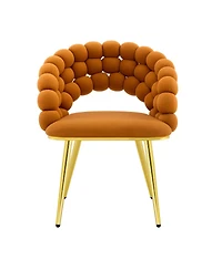 Streamdale Furniture Set of 2 Velvet Bubble Chairs with Legs, Modern Accent Chairs